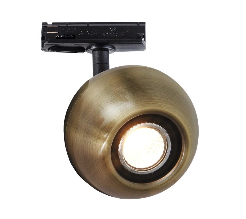 Fantasia Triton Schienenspot schwarz mit Bronze-Finish
