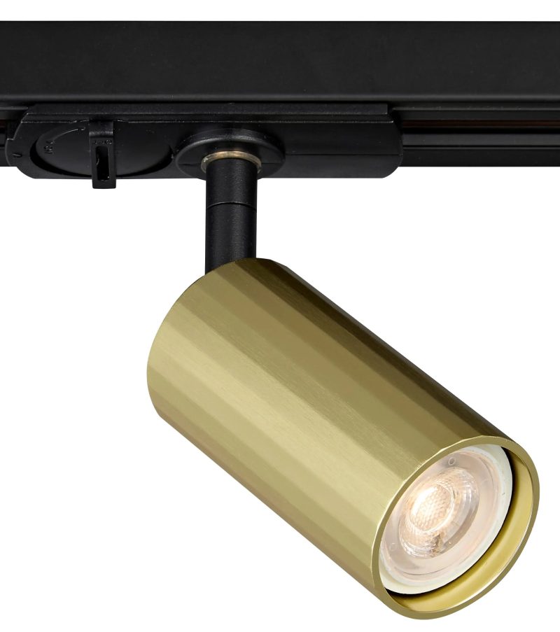 Fantasia Oryx opbouwspot voor 1-fase railsysteem MR11 zwart-goud