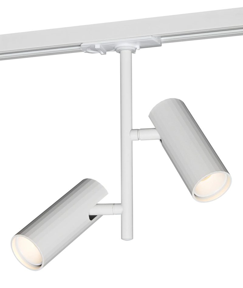 Fantasia Oryx track spotlight 2-light white for 1-phase rail
