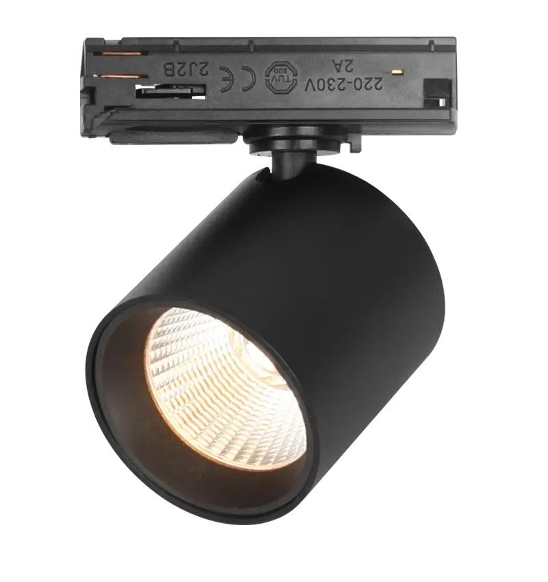 Fantasia Oyo LED spot for 1-phase track system, black, 620 lumen