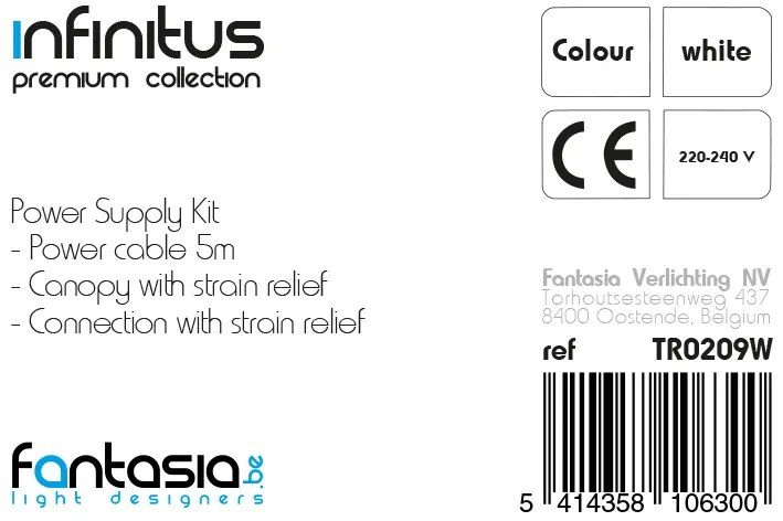 Fantasia Infinitus kit de alimentación blanco con cable de 5 metros