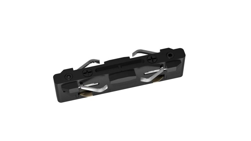 Fantasia Micro Line lineaire connector voor railsysteem, zwart aluminium