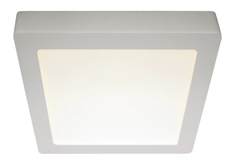 Fantasia Fluke LED Deckenleuchte quadratisch 235mm weiß schwarz dimmbar