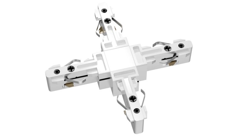Fantasia Micro Line X-connector per binario, alluminio bianco