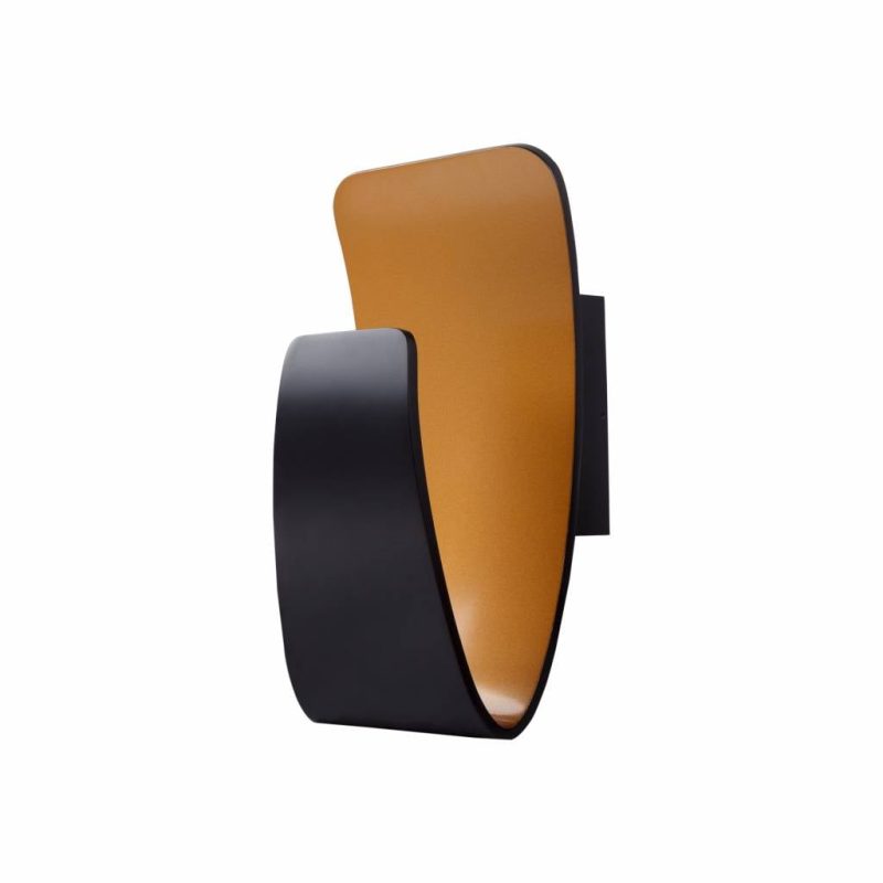 Wall light LED white, curved shape, 265mm high, 7.5W