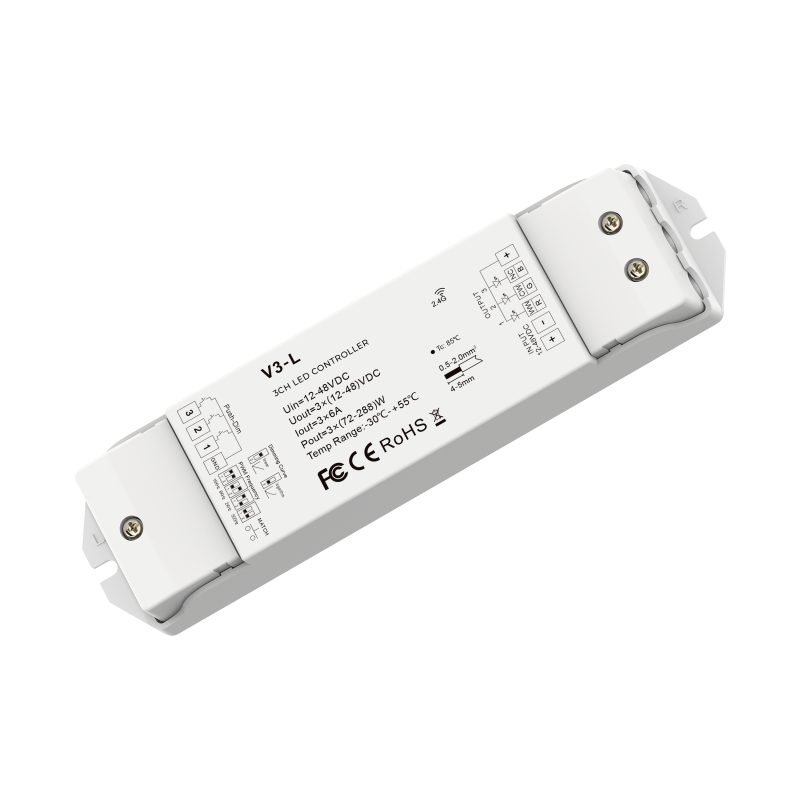 Fantasia Controller per striscia LED monocolore 12-48V 3x6A