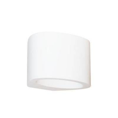 Indigo Gips 150 Wandleuchte LED oval Gips 5W warmweiß