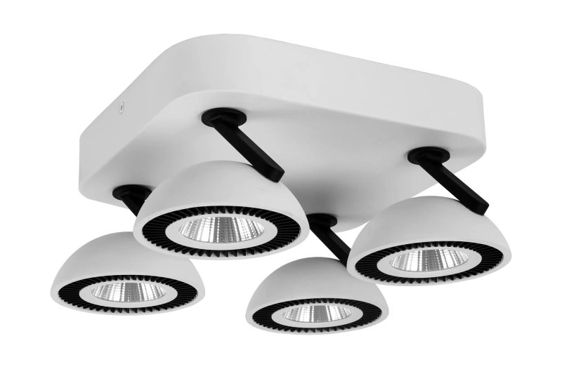 Fantasia NOOMI LED ceiling spotlight 4-light dimmable 3000K satin white