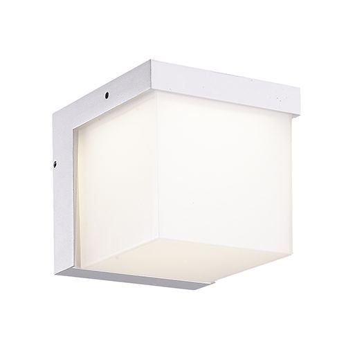 Applique murale ext. LED Indigo grise, carrée, 117mm, 3,8W