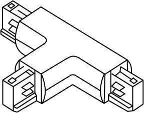 Fantasia Track 3-phase T-connector right white for track systems