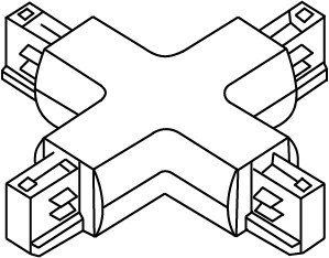 Fantasia TRACK 3-fase X-connector wit