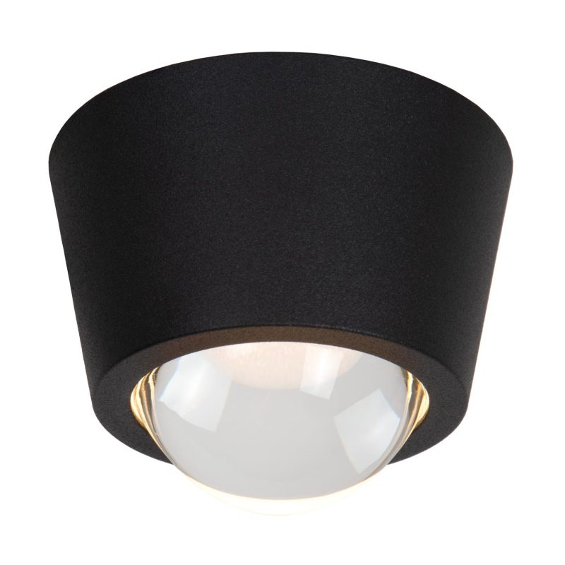 LUCIDE RIGON - Deckenleuchte - Ø 9 cm - LED - 1x6W 3000K - Schwarz