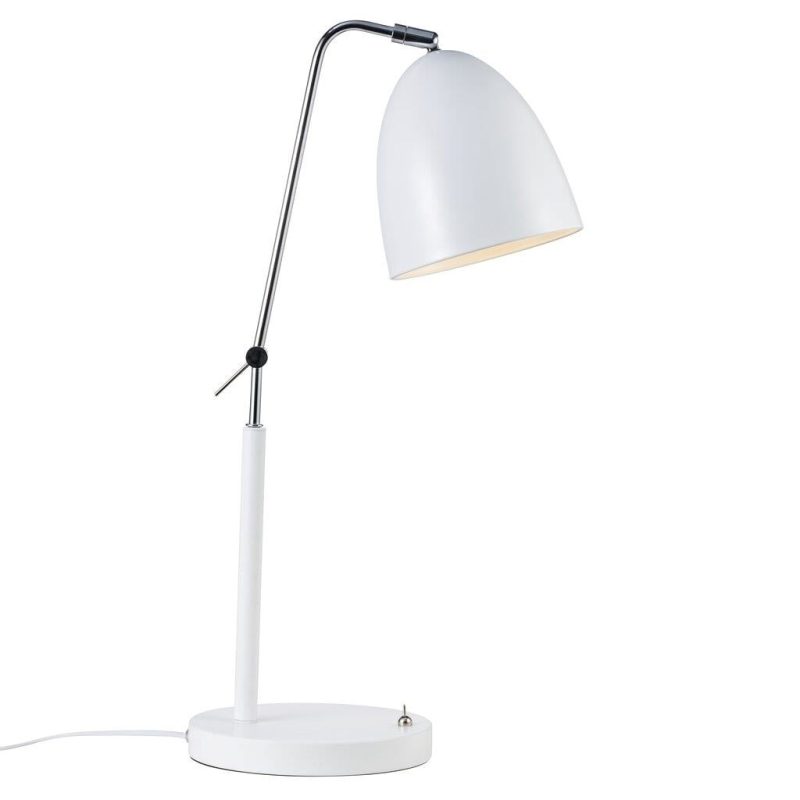Nordlux Buigbare bureaulamp wit metaal E27 fitting 54 cm dimbaar