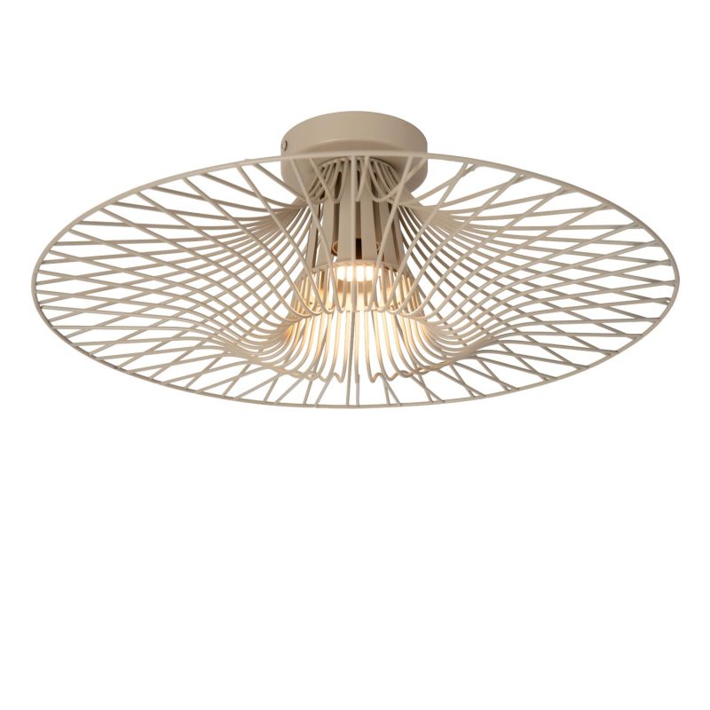 LUCIDE ELLIS - Lampada da Soffitto - Ø 50 cm - 1xE27 - Taupe - Essential