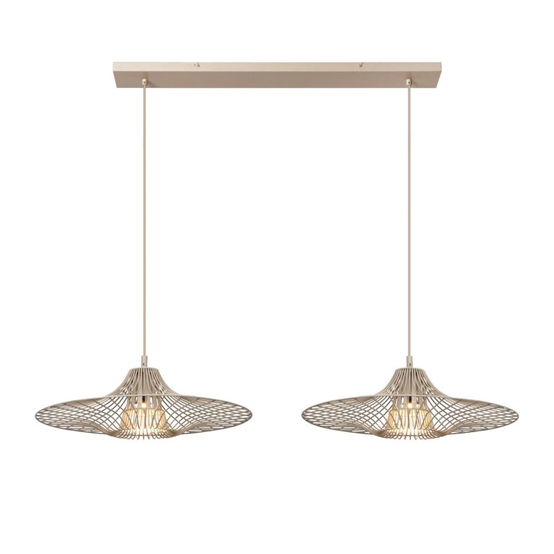LUCIDE ELLIS - Pendelleuchte - 2xE27 - Taupe - Essential