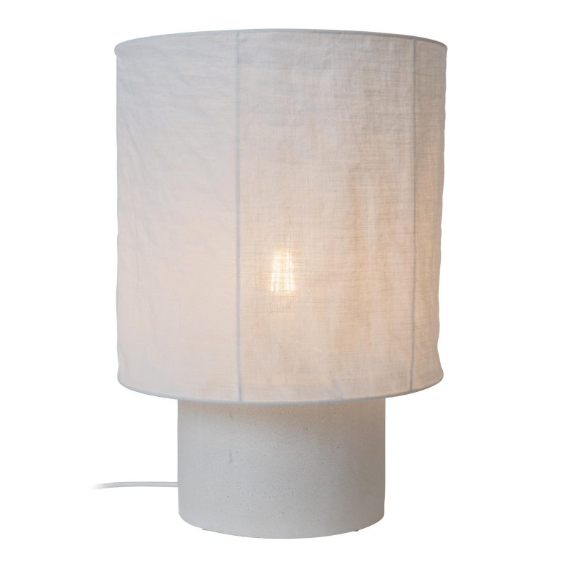 LUCIDE TISSAJA - Tafellamp - Ø 30 cm - 1xE27 - Wit - Essential