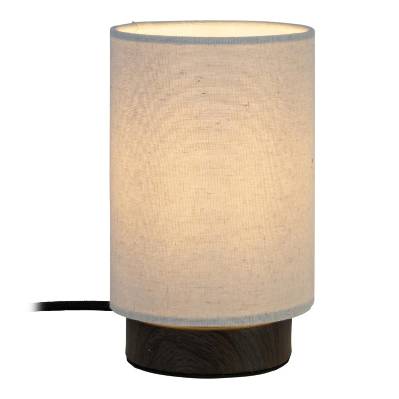 LUCIDE ALBANE - Lampe de Table - Ø 12 cm - 1xE14 - Aspect Bois Foncé - Essentiel