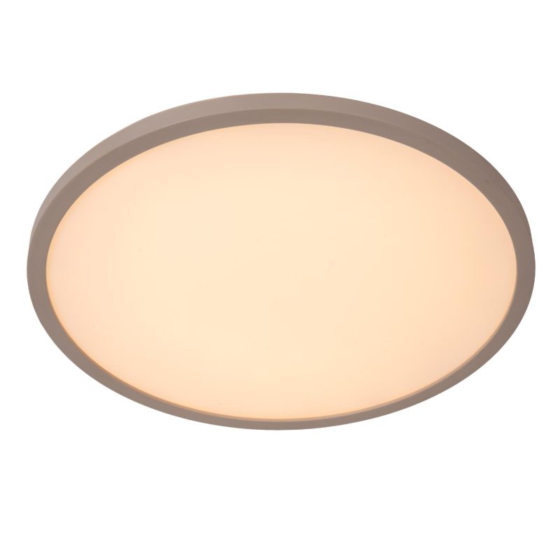 LUCIDE RINUS - Badezimmer Deckenleuchte - Ø 40 cm - LED - CCT - 1x24W 2200K/3000K - IP44 - Opal - Essential