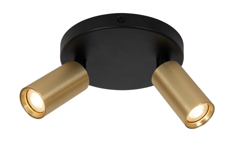 LUCIDE RITMO - Ceiling Spot - Ø 15 cm - 2xGU10 (MR11) - Matte Gold / Brass