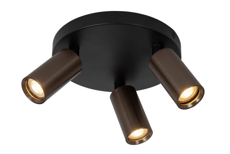 LUCIDE RITMO - Plafondspot - Ø 18 cm - 3xGU10 (MR11) - Koffie