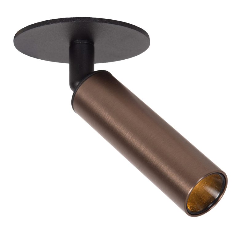 LUCIDE KEONI - Faretto da Soffitto - Ø 8 cm - LED - 1xG9 - Caffè - Essential
