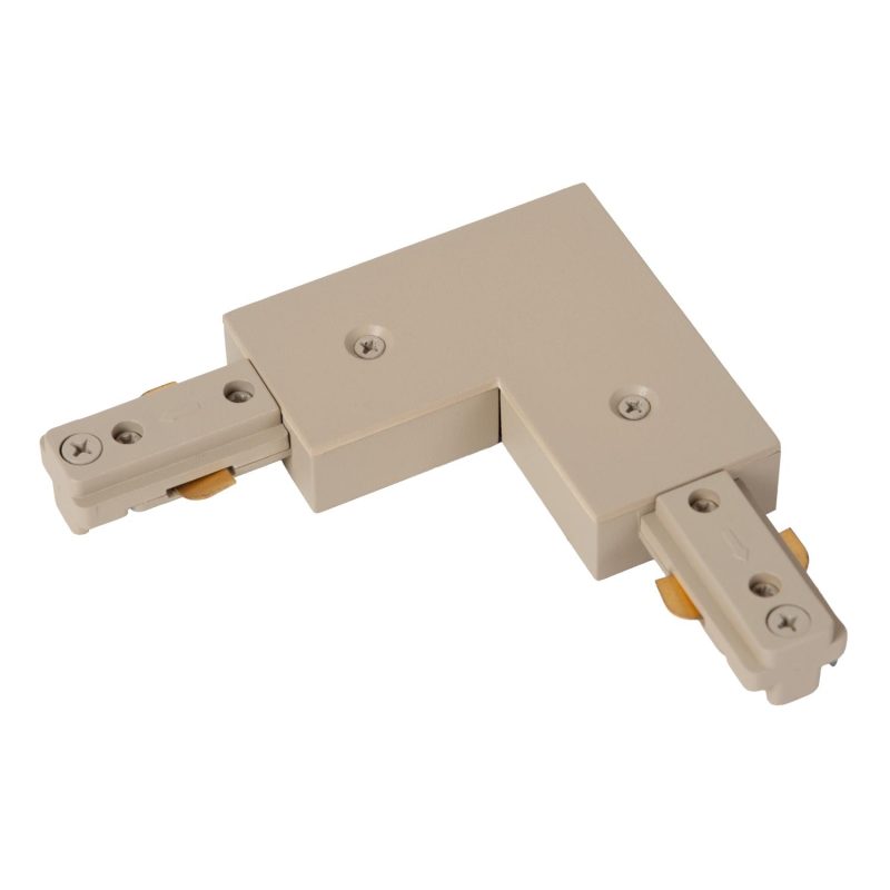 LUCIDE TRACK L-Connecteur - Système de Rail 1-Phase / Éclairage sur Rail - Droit - Taupe (Extension)