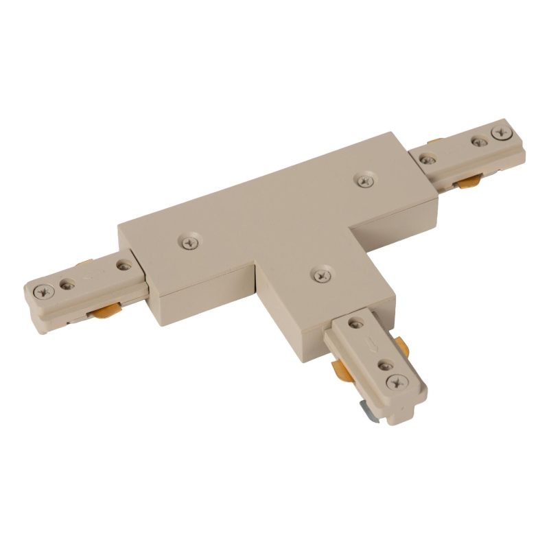 LUCIDE TRACK T-koppelstuk  A - 1-fase Railsysteem / Railverlichting - Taupe (Uitbreiding)