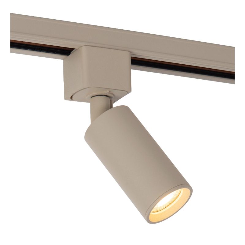 LUCIDE TRACK RITMO Railspot - 1-fase Railsysteem / Railverlichting - 1xGU10-MR11 - Taupe (Uitbreiding)