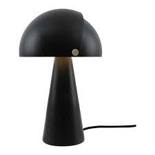 Nordlux Lampada da tavolo moderna nera con dettagli ottone E27