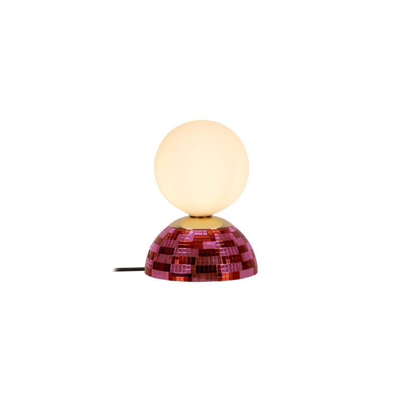 LUCIDE GLITZER - Lampe de Table - Ø 14 cm - 1xG9 - Rose - Essential