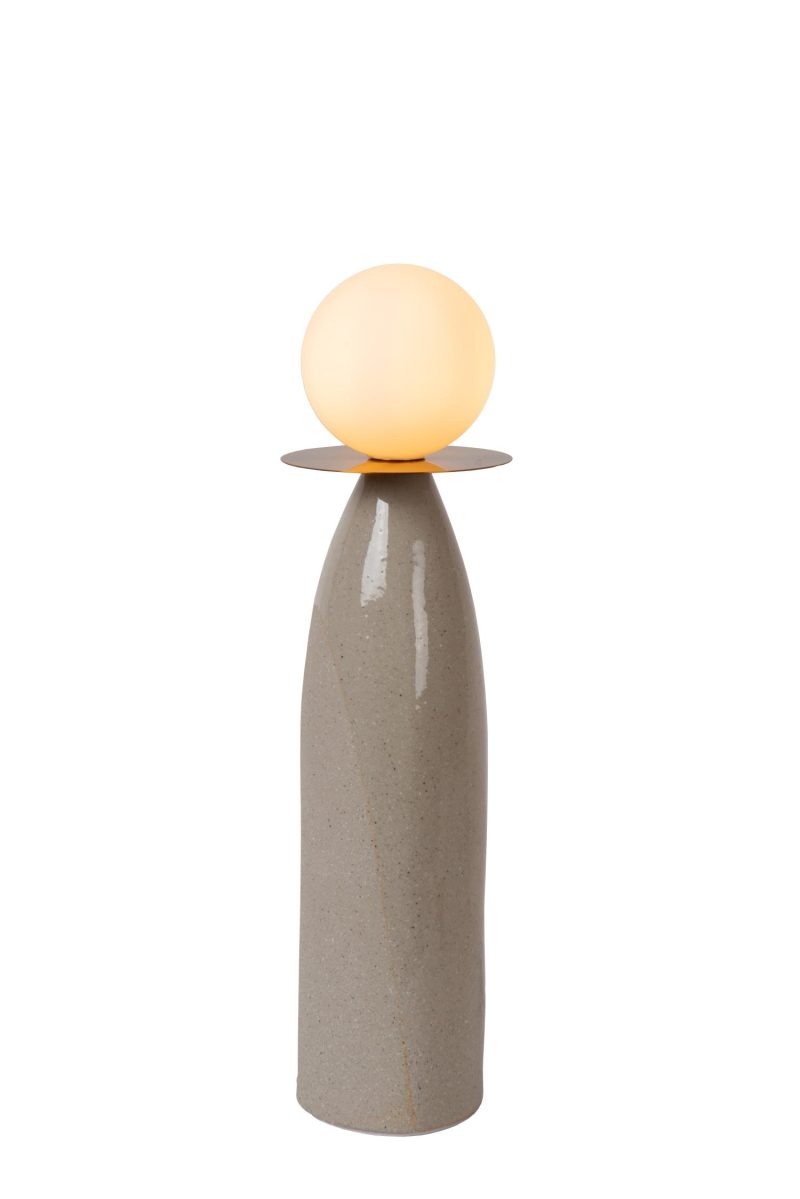 LUCIDE FIGARO - Lampada da Tavolo - Ø 12 cm, H 45cm - 1xG9 - Grigio