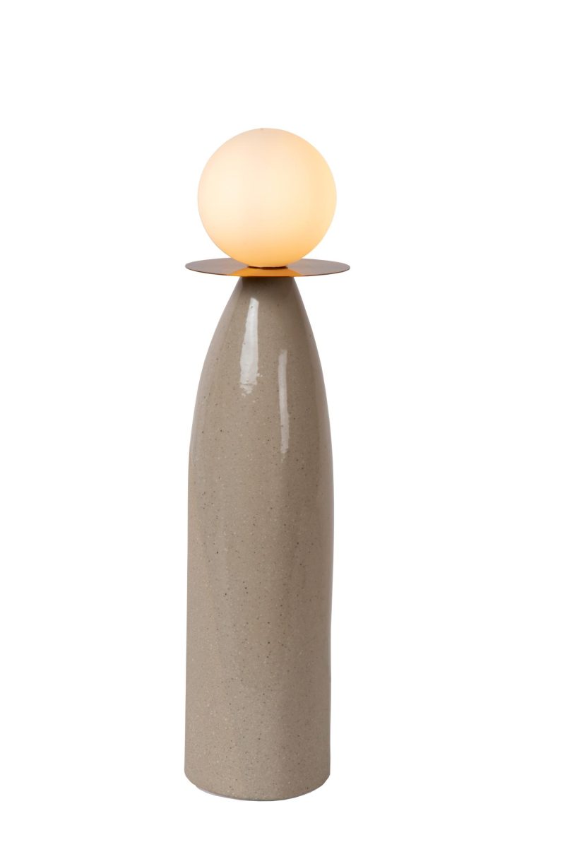 LUCIDE FIGARO - Lampada da Tavolo - Ø 12 cm, H 48 cm - 1xG9 - Grigio