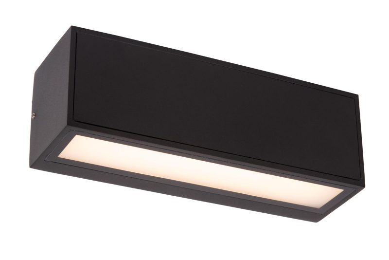 LUCIDE SUTTON - Wandleuchte - Solarenergie - LED - 1x1,5W 2700K/3000K - IP54 - Tag/Nacht Sensor - Schwarz