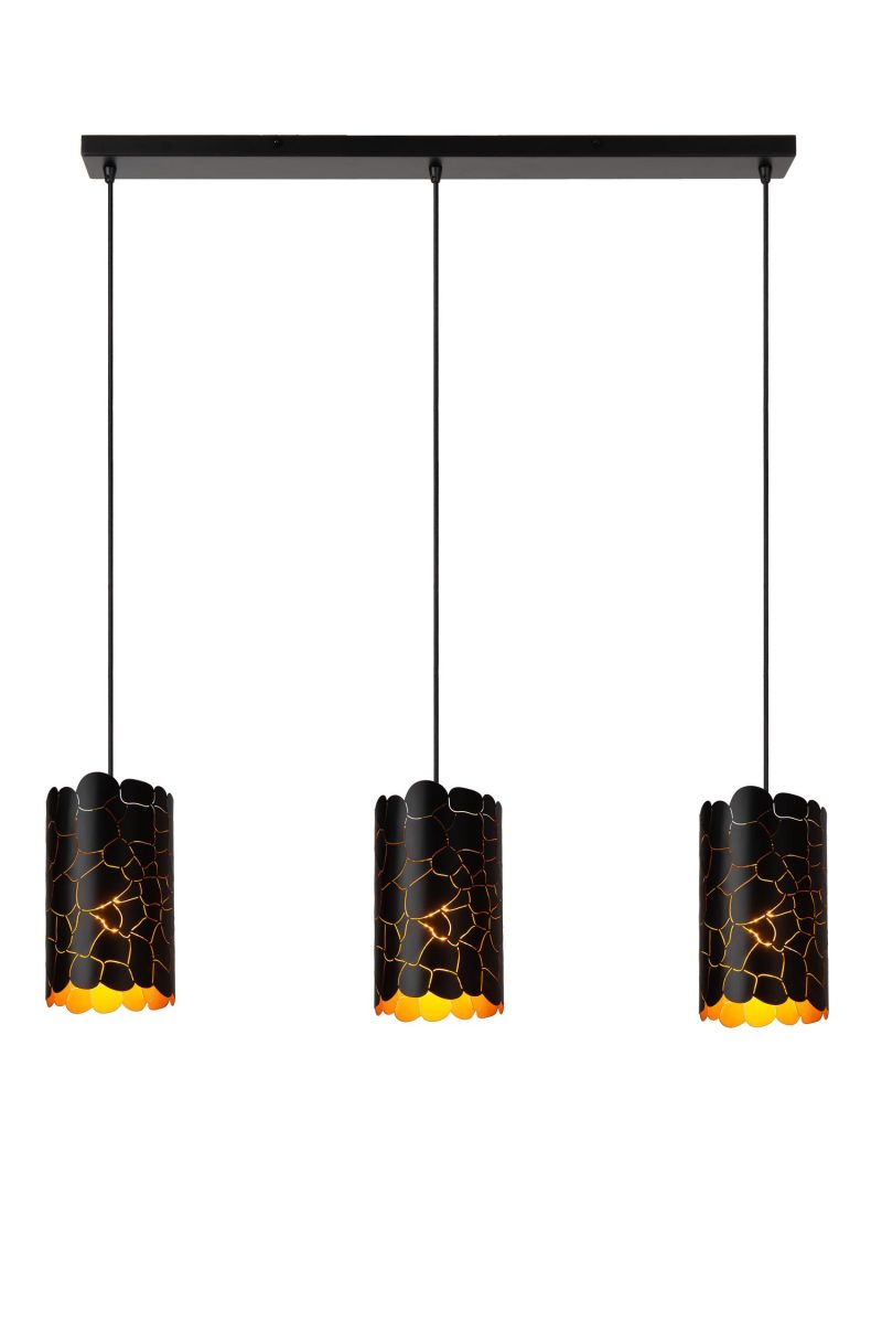 LUCIDE ALMELO - Lampada a Sospensione - 3xE27 - Nera