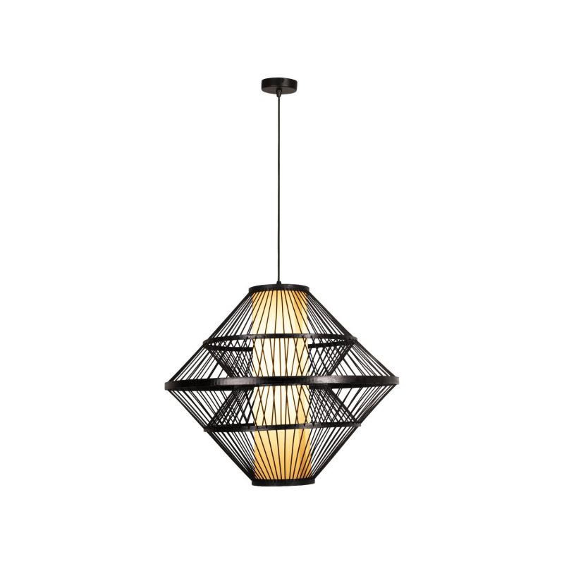 LUCIDE PASQUINO - Lampada a Sospensione - Ø 60 cm - 1xE27 - Nera - Essential