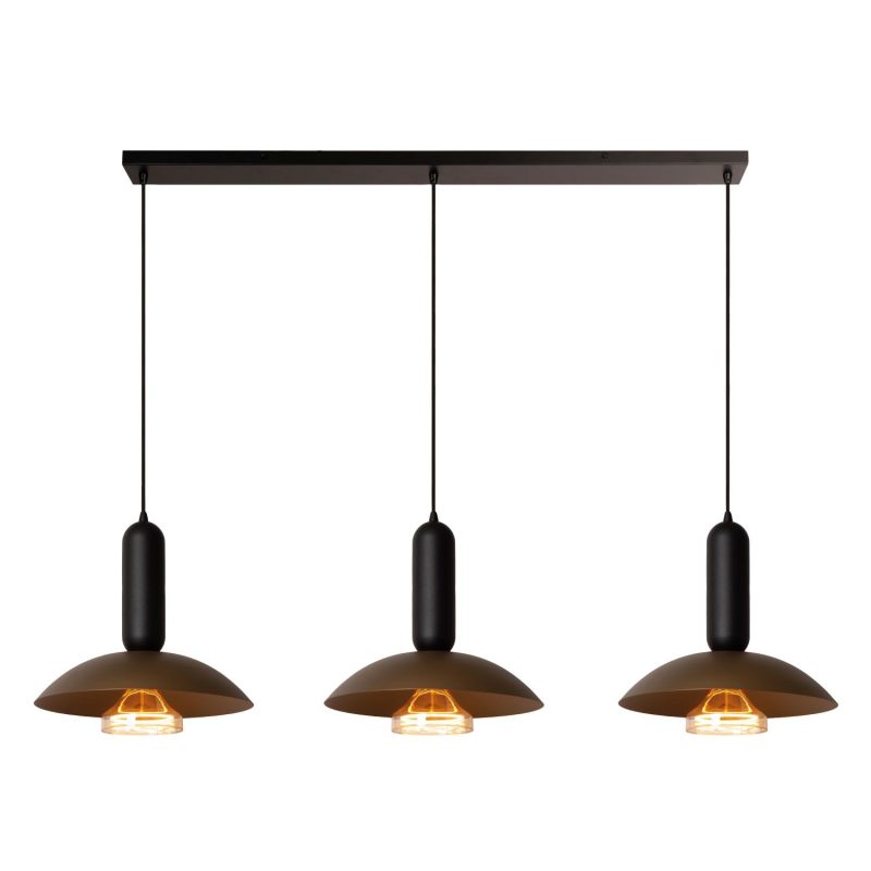 LUCIDE GRANTHAM - Hanglamp - 3xE27 - Koffie - Essential