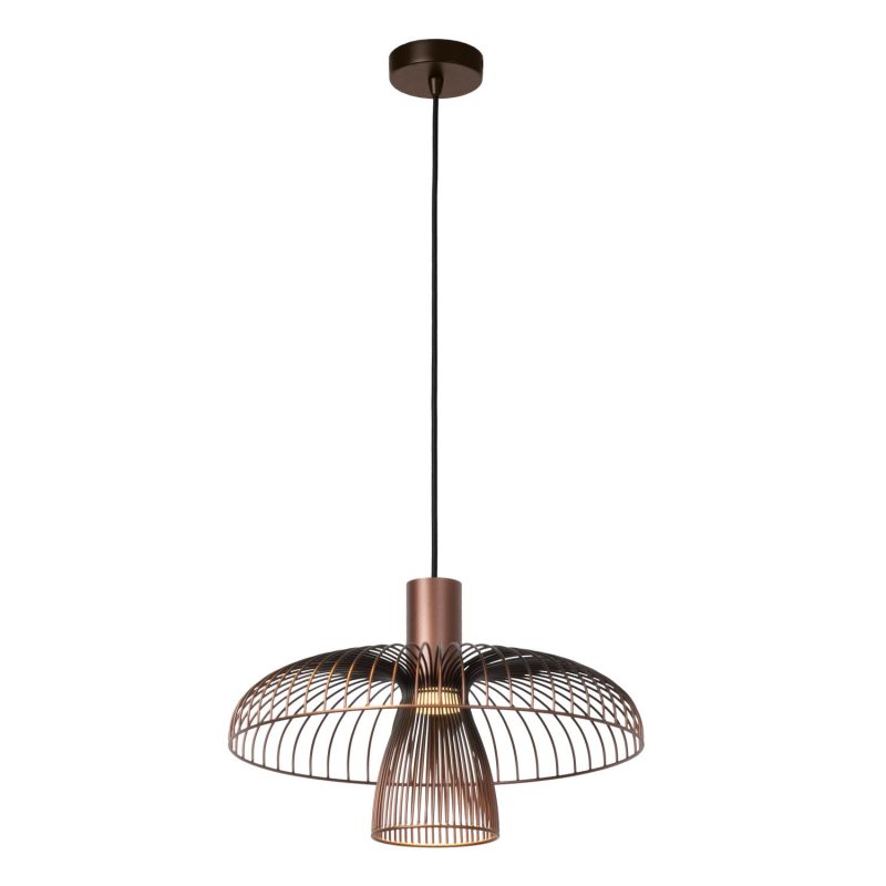 LUCIDE NIGELLA - Pendelleuchte - Ø 40,5 cm - 1xGU10 (MR16) - Kaffee - Essential