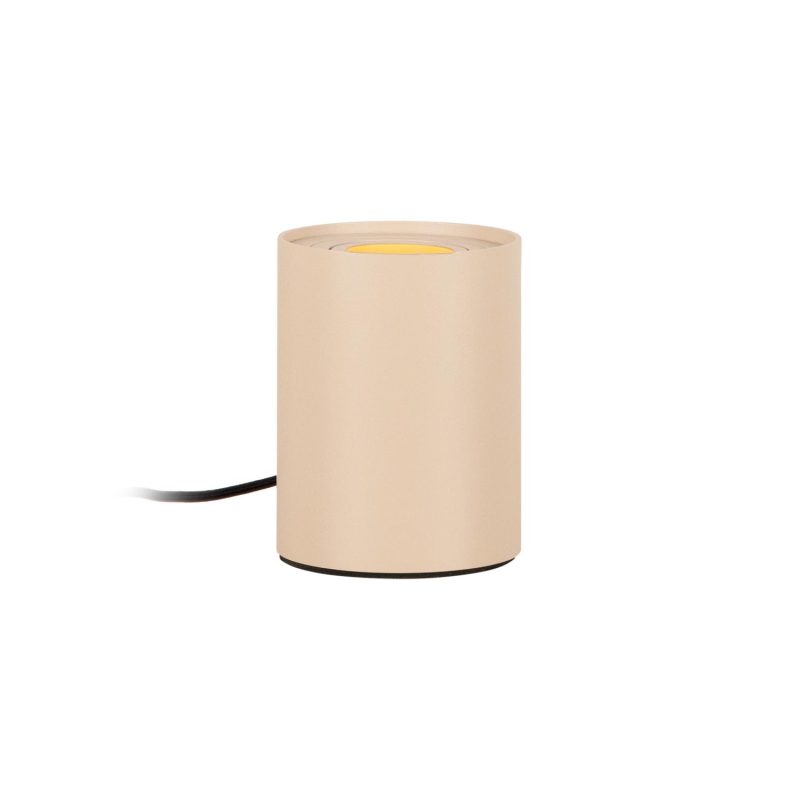 LUCIDE TUBE - Lampe de Table - Ø 9,6 cm - LED 3 StepDim - GU10 (MR16) - 1x5W 2700K - Taupe
