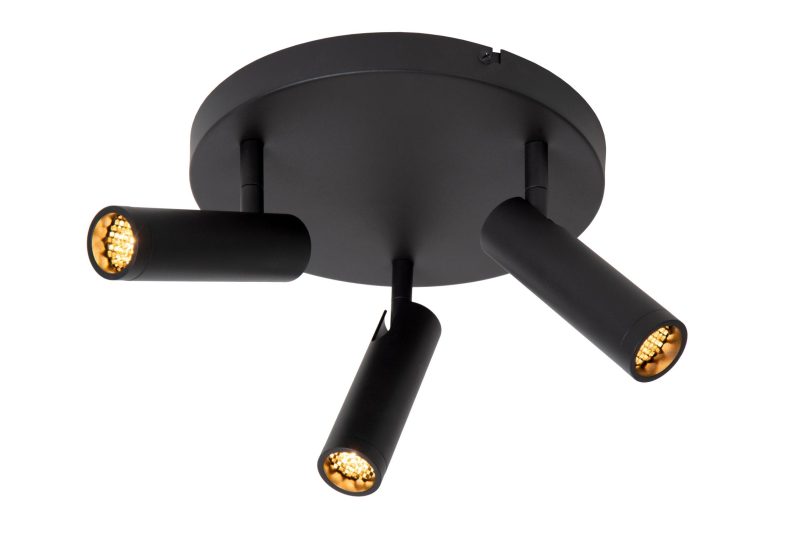 LUCIDE GRADO - Faretto da Soffitto - Ø 25 cm - 3xGU10 (MR11) - Nero