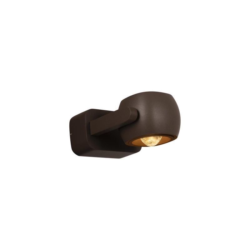 LUCIDE CAPRI - Applique / Lampada da Parete Interna/Esterna - LED - 1x8W 2700K - IP54 - Caffè - Essential