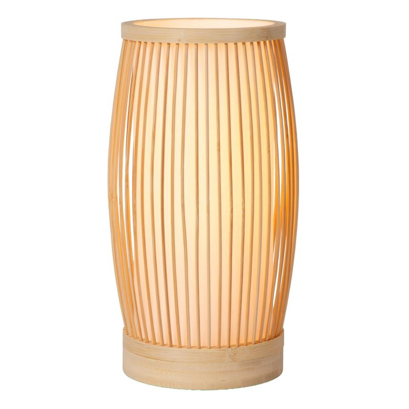 LUCIDE GARY - Lampe de Table - Ø 15 cm - 1xE27 - Naturel - Essentiel