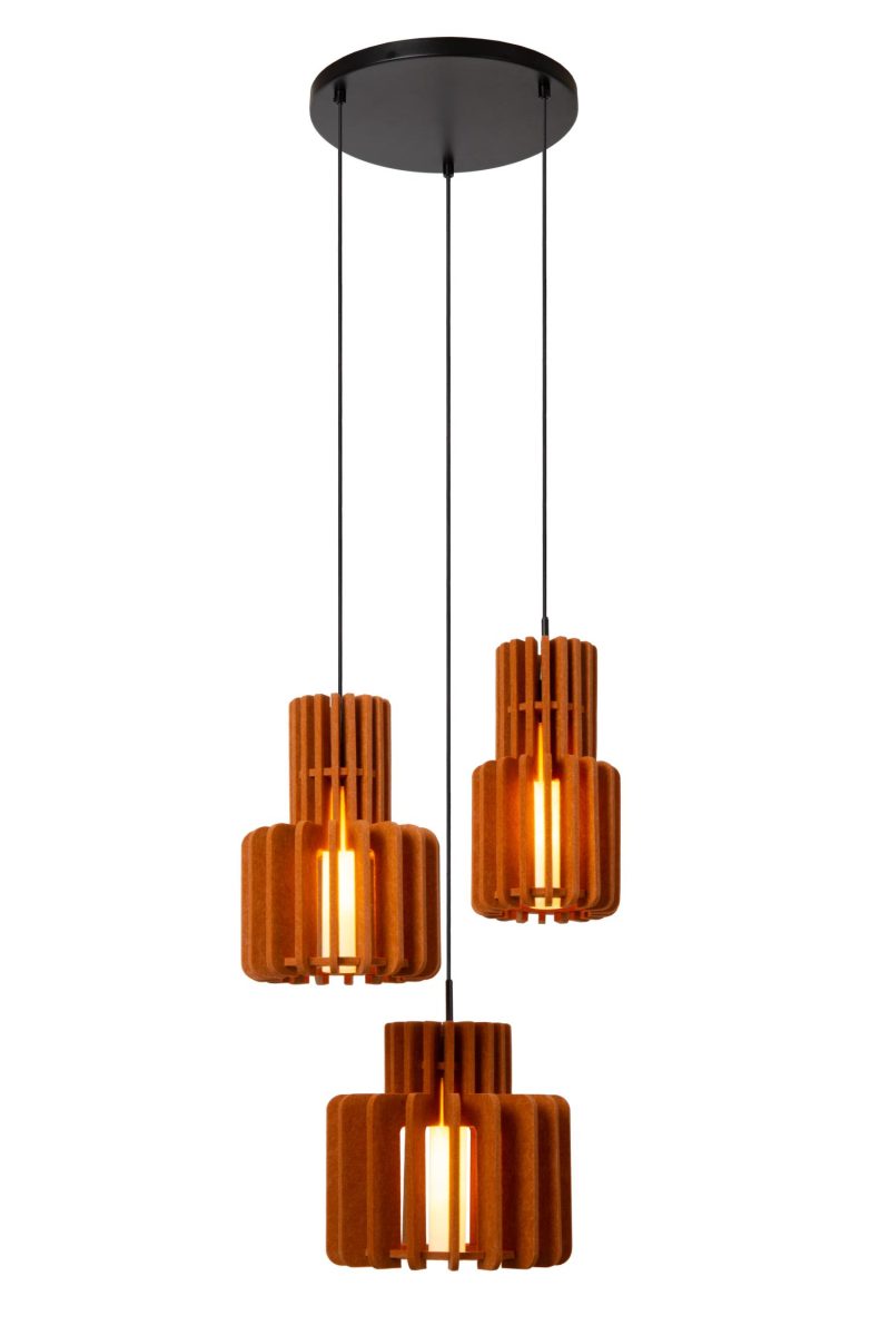 LUCIDE ROLLO - Lampada a Sospensione - 3xE27 - Terracotta