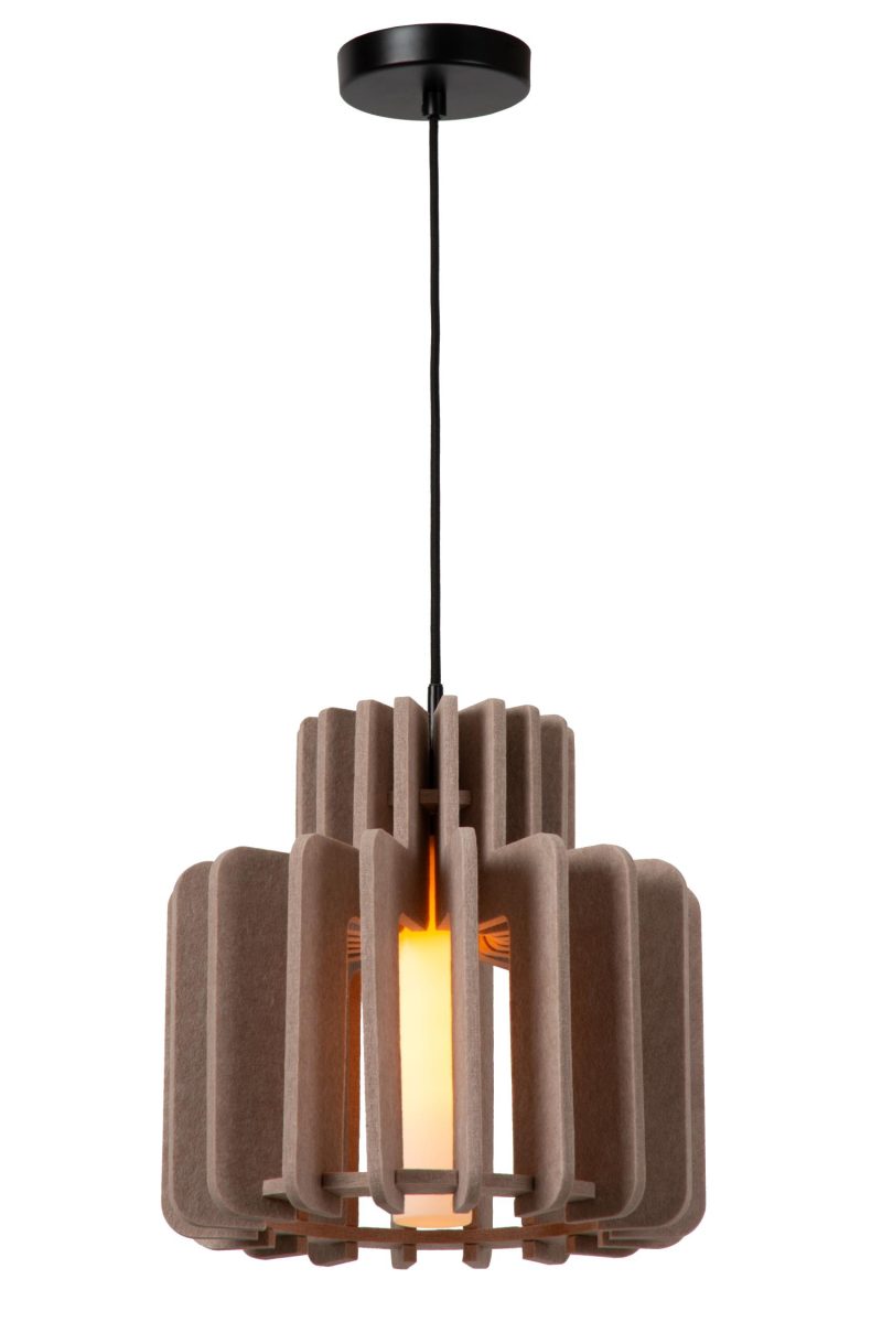 LUCIDE ROLLO - Pendant Lamp - 1xE27 - Taupe