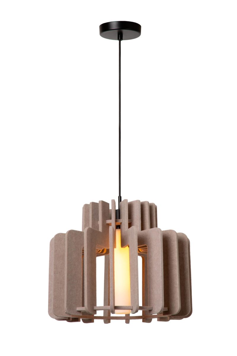 LUCIDE ROLLO - Pendelleuchte - 1xE27 - Taupe