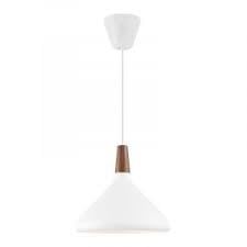 Nordlux Pendelleuchte Nussbaum FSC-Holz mit Opalglasschirm E27