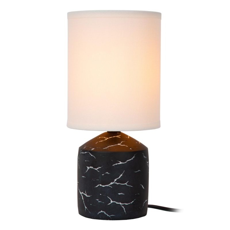 LUCIDE FRAN - Table Lamp - Ø 13 cm - 1xE14 - Black - Essential