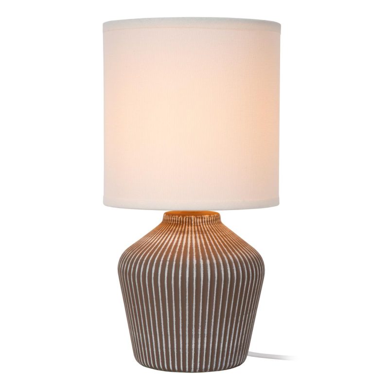LUCIDE FILIZ - Lampada da Tavolo - Ø 16 cm - 1xE14 - Taupe - Essential