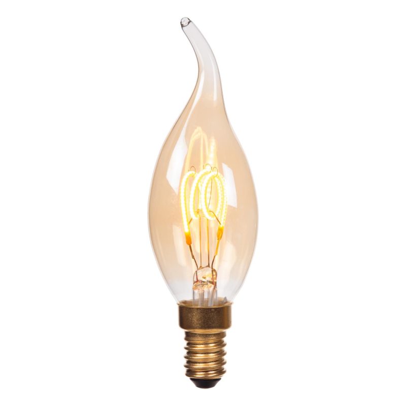 LUCIDE CT35 - Filament lamp - Ø 3,5 cm - LED 3 StepDim (Memory) - E14 - 1x3W 2200K - Amber