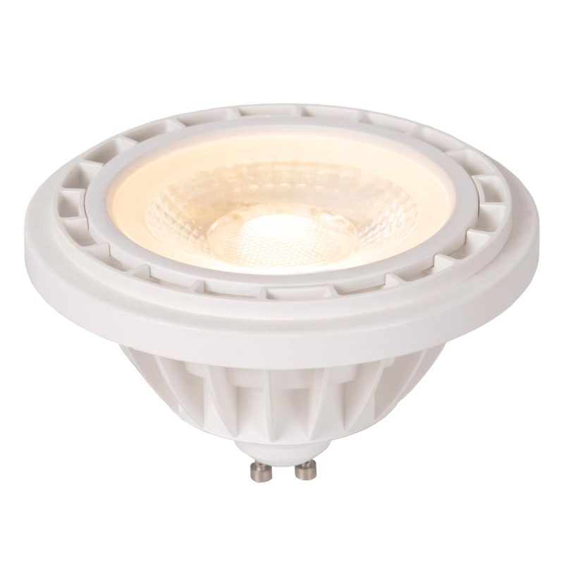 LUCIDE ES111 - Lampada LED - Ø 11 cm - LED Dim to warm - GU10 (MR16) - 1x12W 2200K/3000K - Bianco