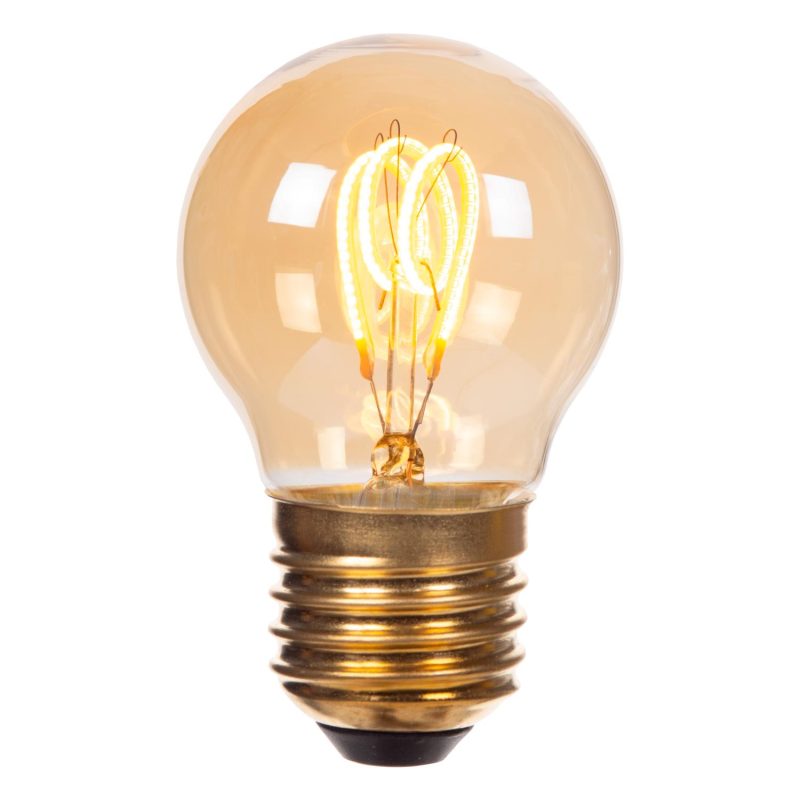 LUCIDE G45 - Filament lamp - Ø 4,5 cm - LED 3 StepDim (Memory) - E27 - 1x3W 2200K - Amber